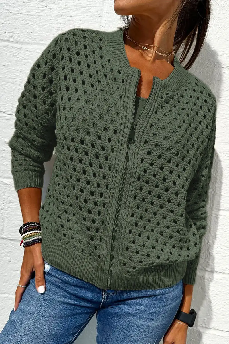 Zip Front Relaxed Jacket