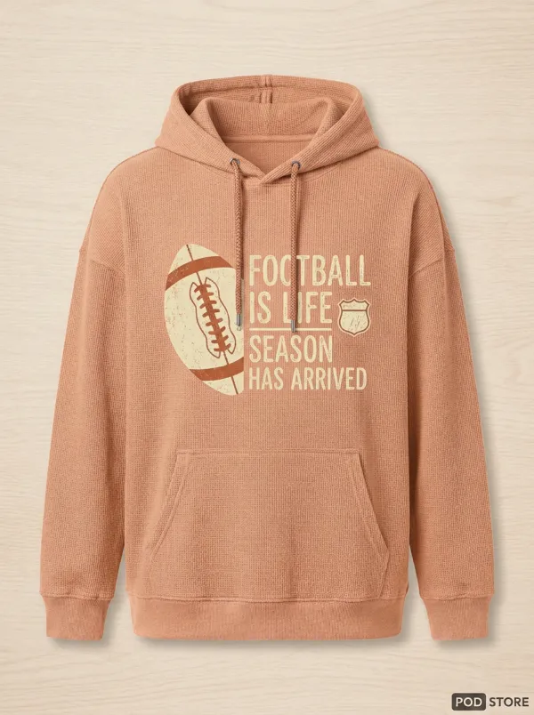 Football Graphic Casual Hoodie