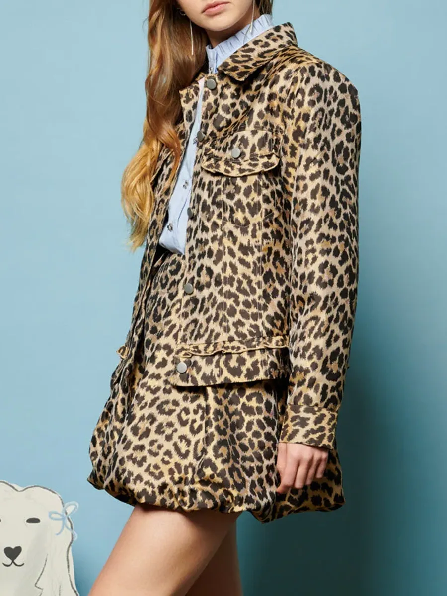 Leopard Jacquard Jacket