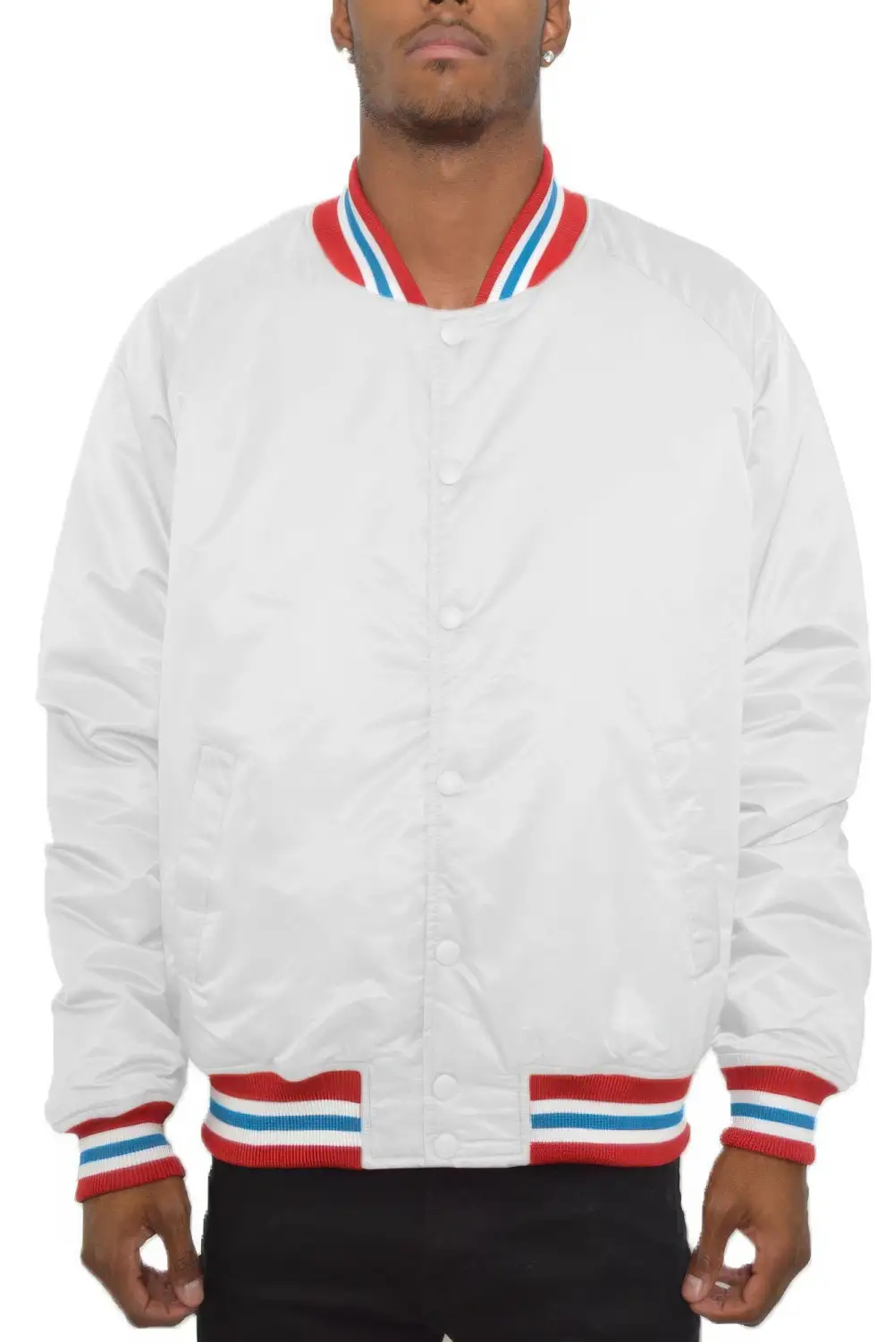 Varsity Satin Bomber Jacket