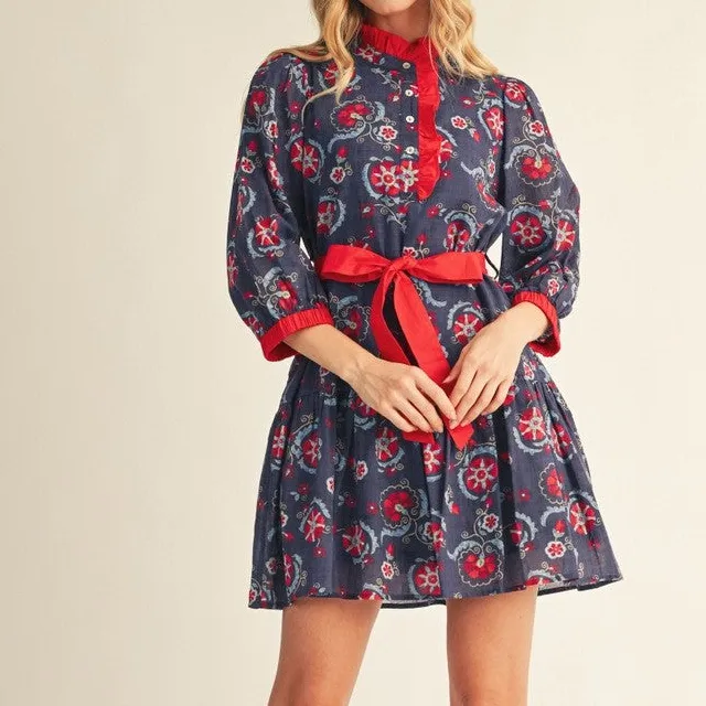 Floral Tiered Ruffle Detail Dress