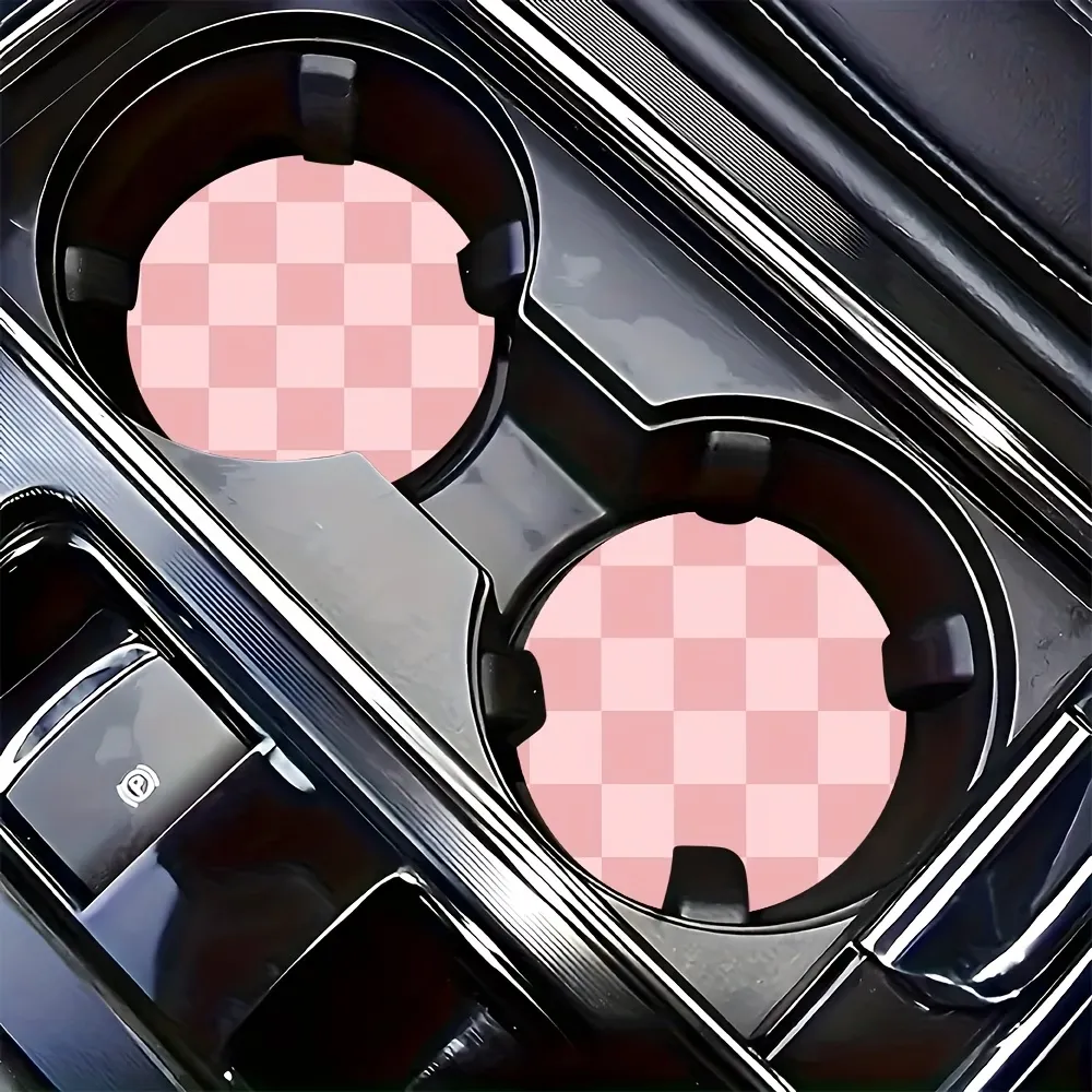 Universal Checkered Car Cup Coasters