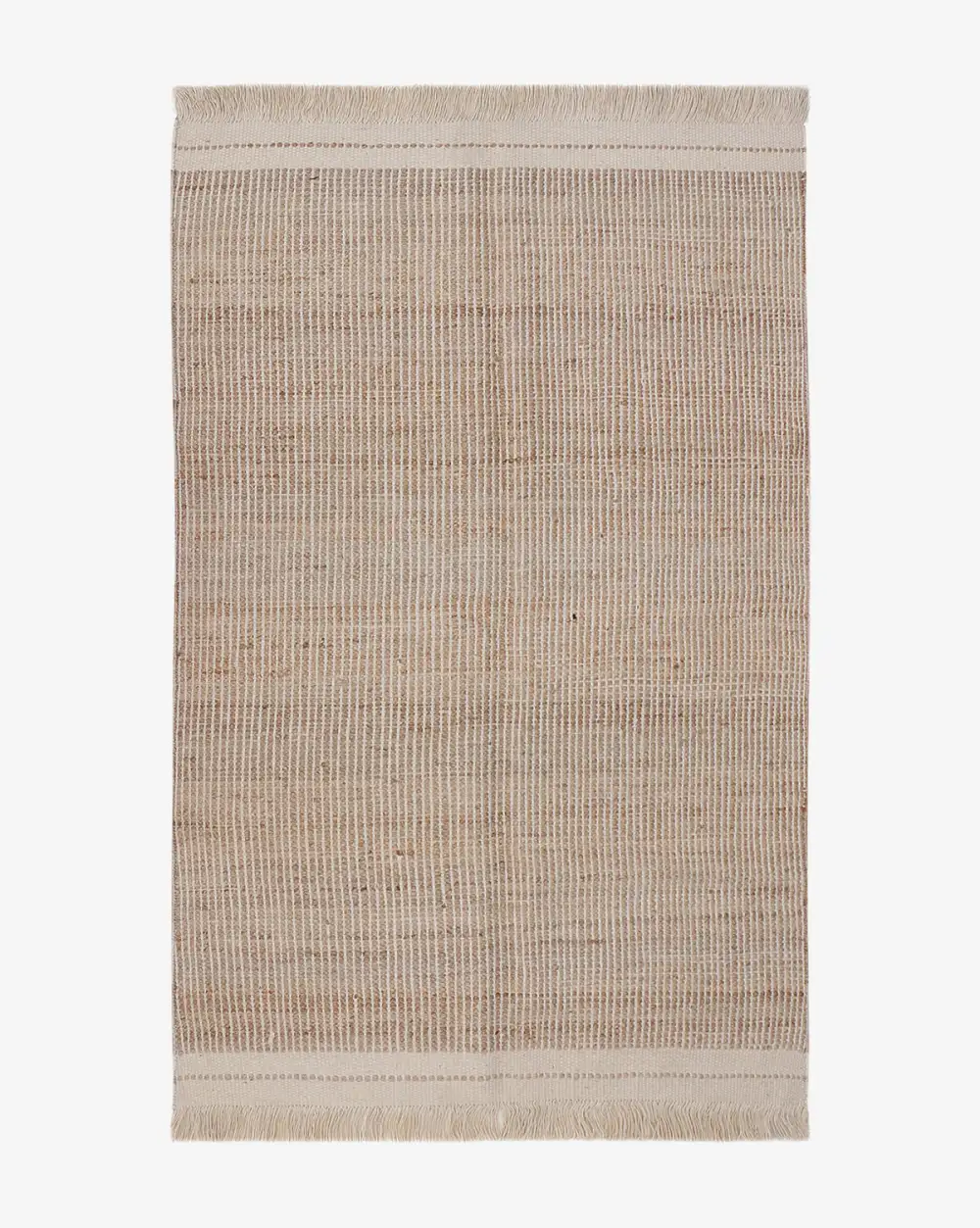 Fringed Handwoven Jute Area Rug