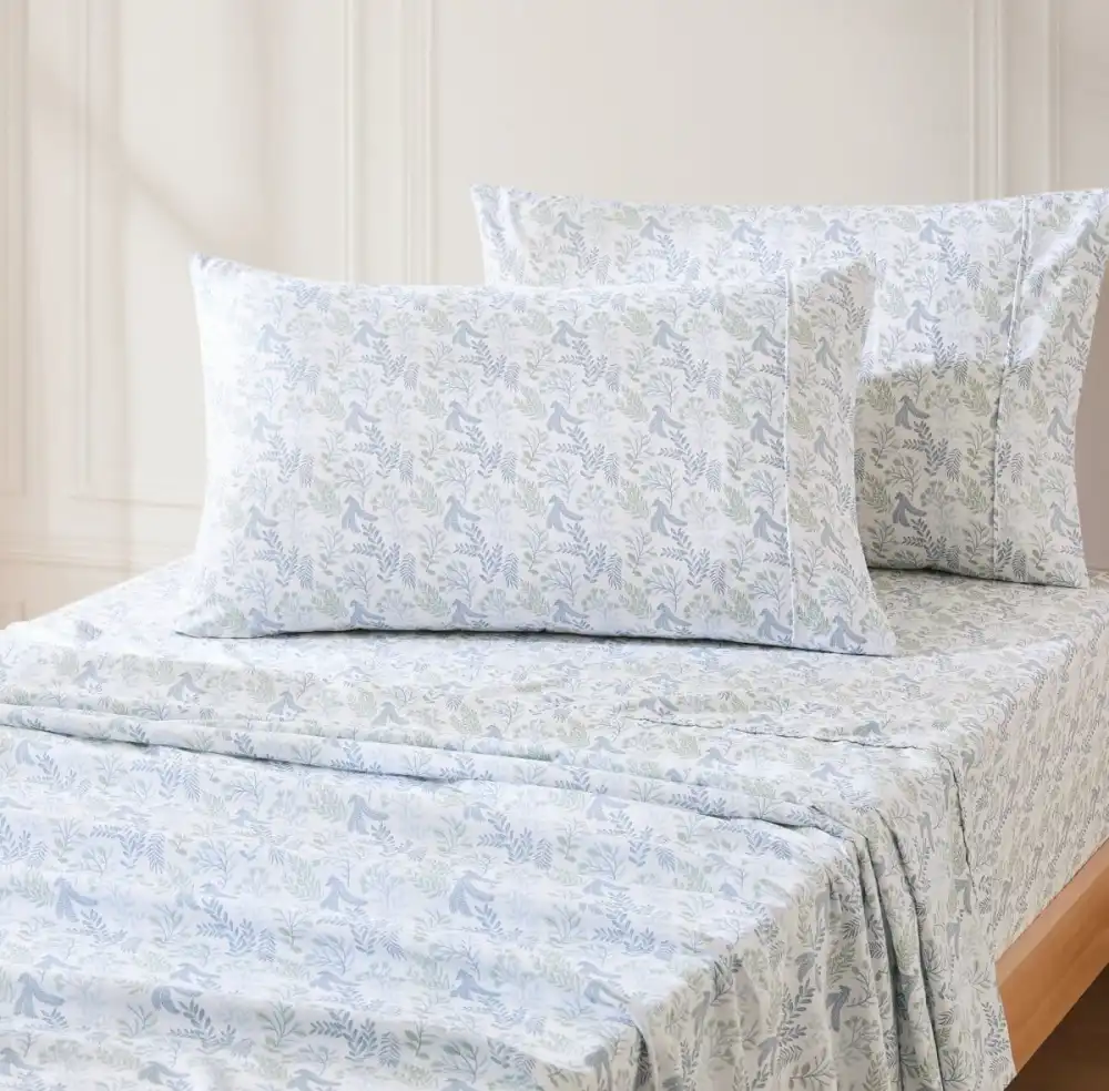 Floral Botanical Leaf Sheet Bedding Set