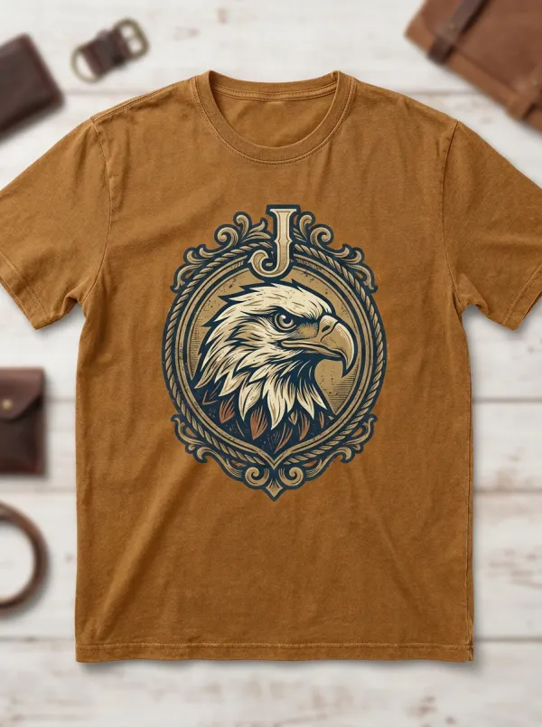 Women's Eagle Watercolor Nature Graphic T-Shirt