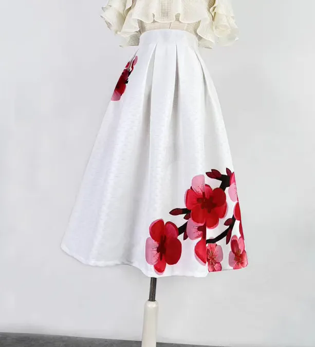 Textured Garden Everyday Casual Skirt