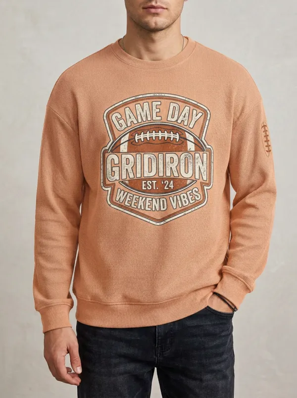 Football Graphic Casual Hoodie