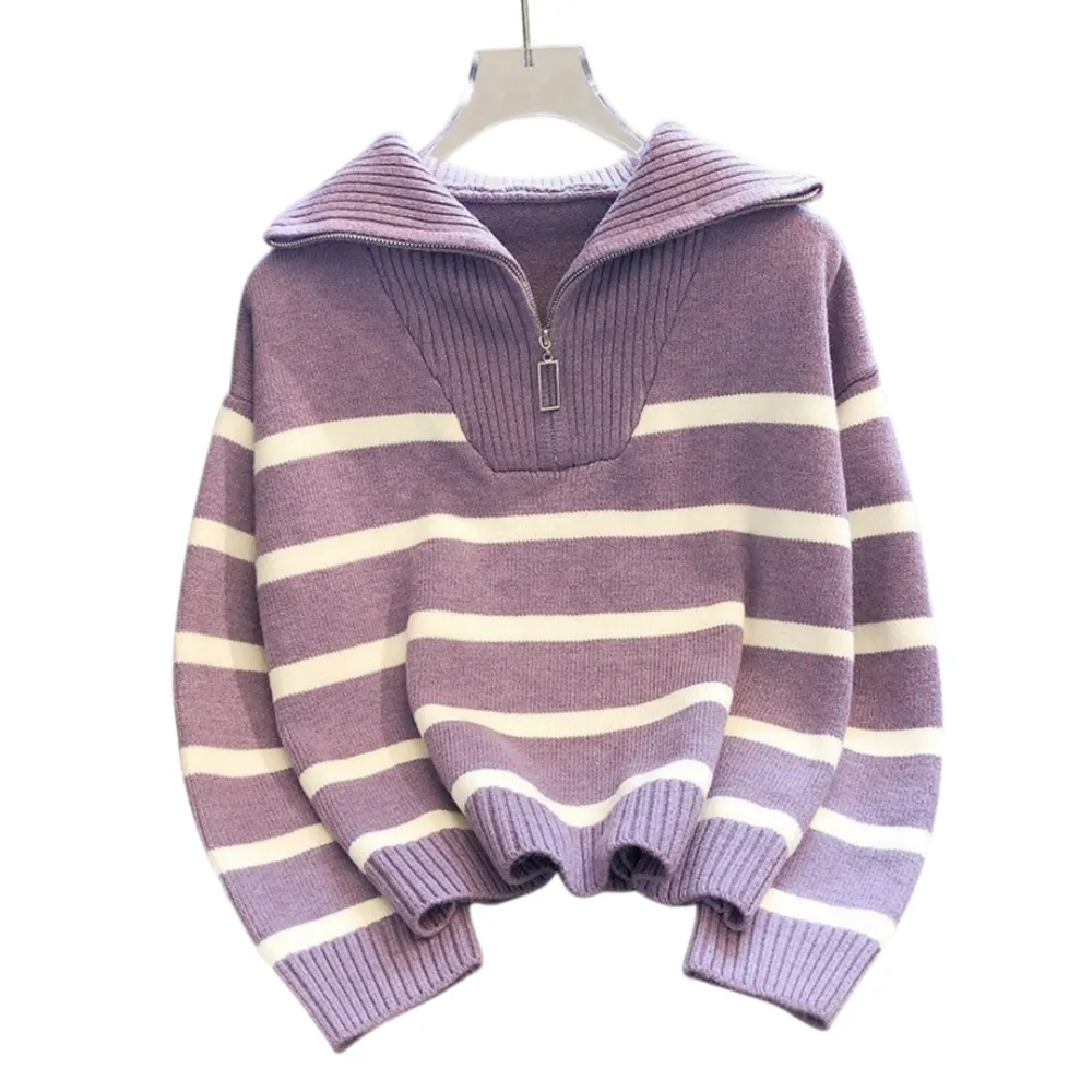 Lounge Ready Half Zip Zip Neck Knit Sweater