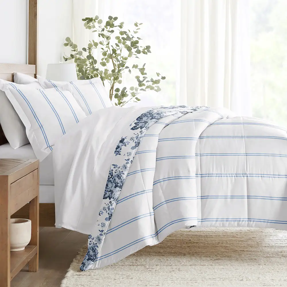 Cabbage Rose Reversible Down Alternative Comforter Set