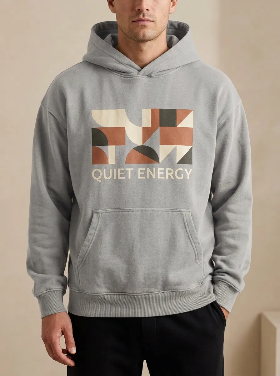 Easy-Layer Quiet Energy Geometric Abstract Hoodie