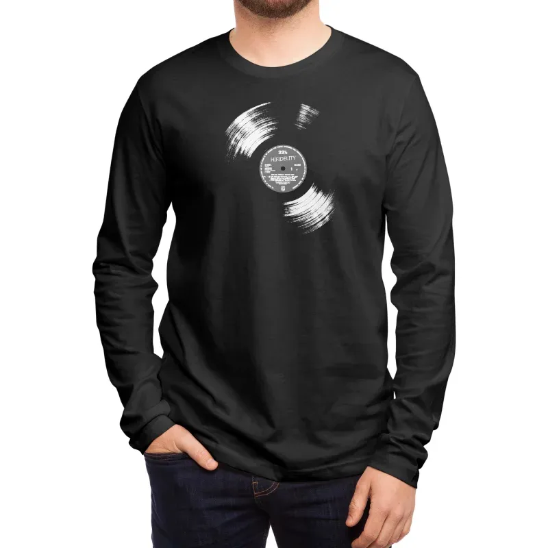 Men's Creative Vinyl Graffiti Long-Sleeve T-Shirt