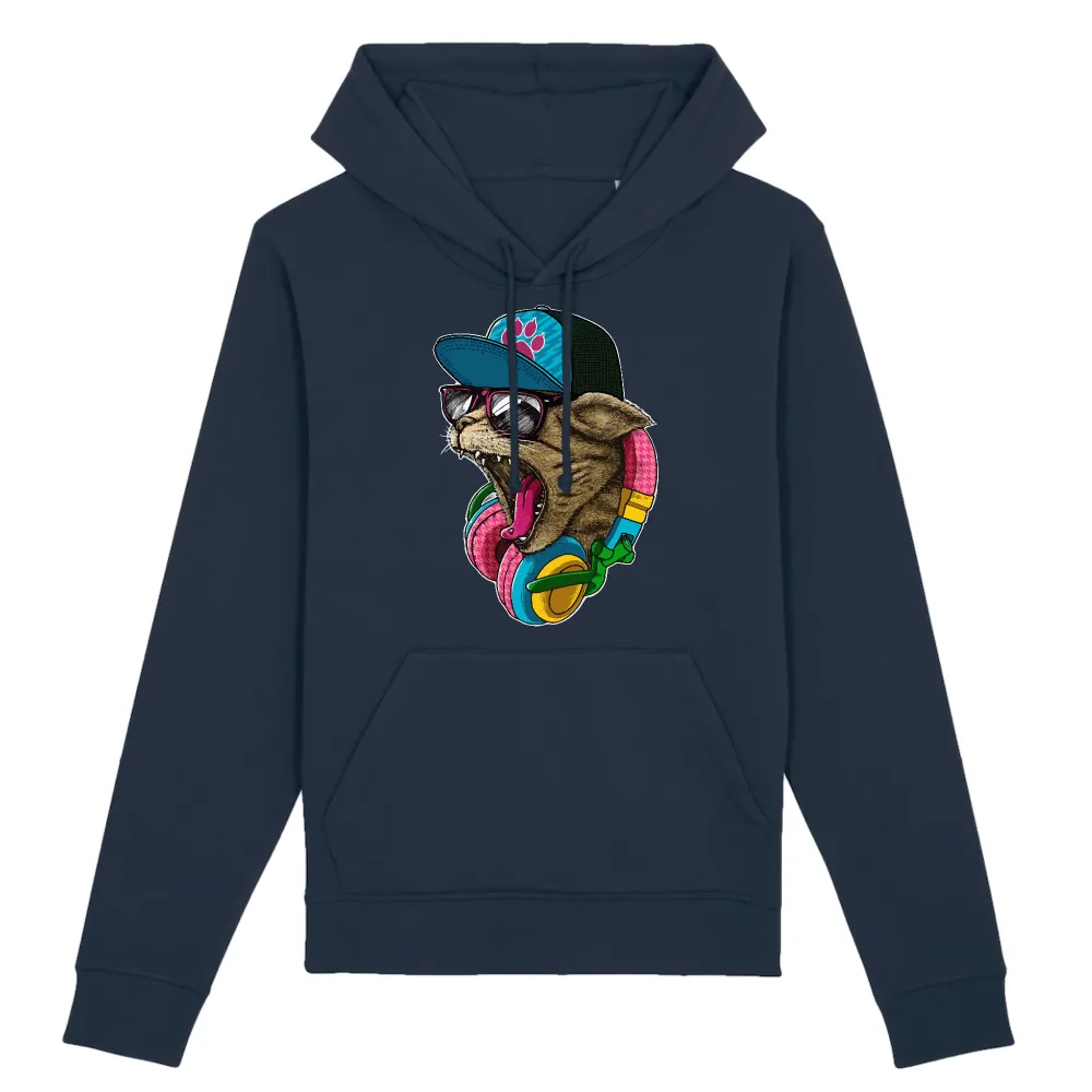 Cool Cat Graphic Pullover Hoodie