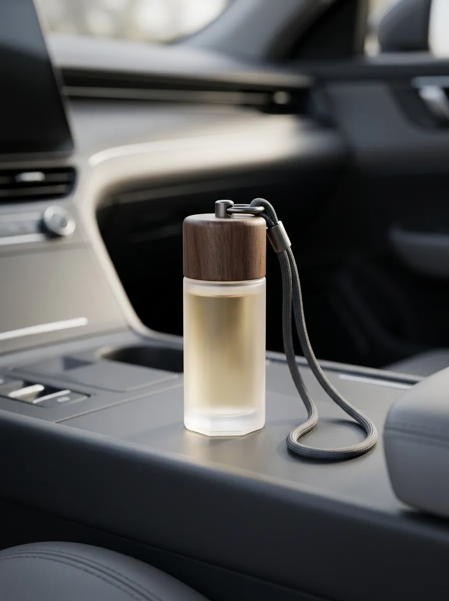 Wooden-Cap Glass Frosted-Glass Hanging Diffuser