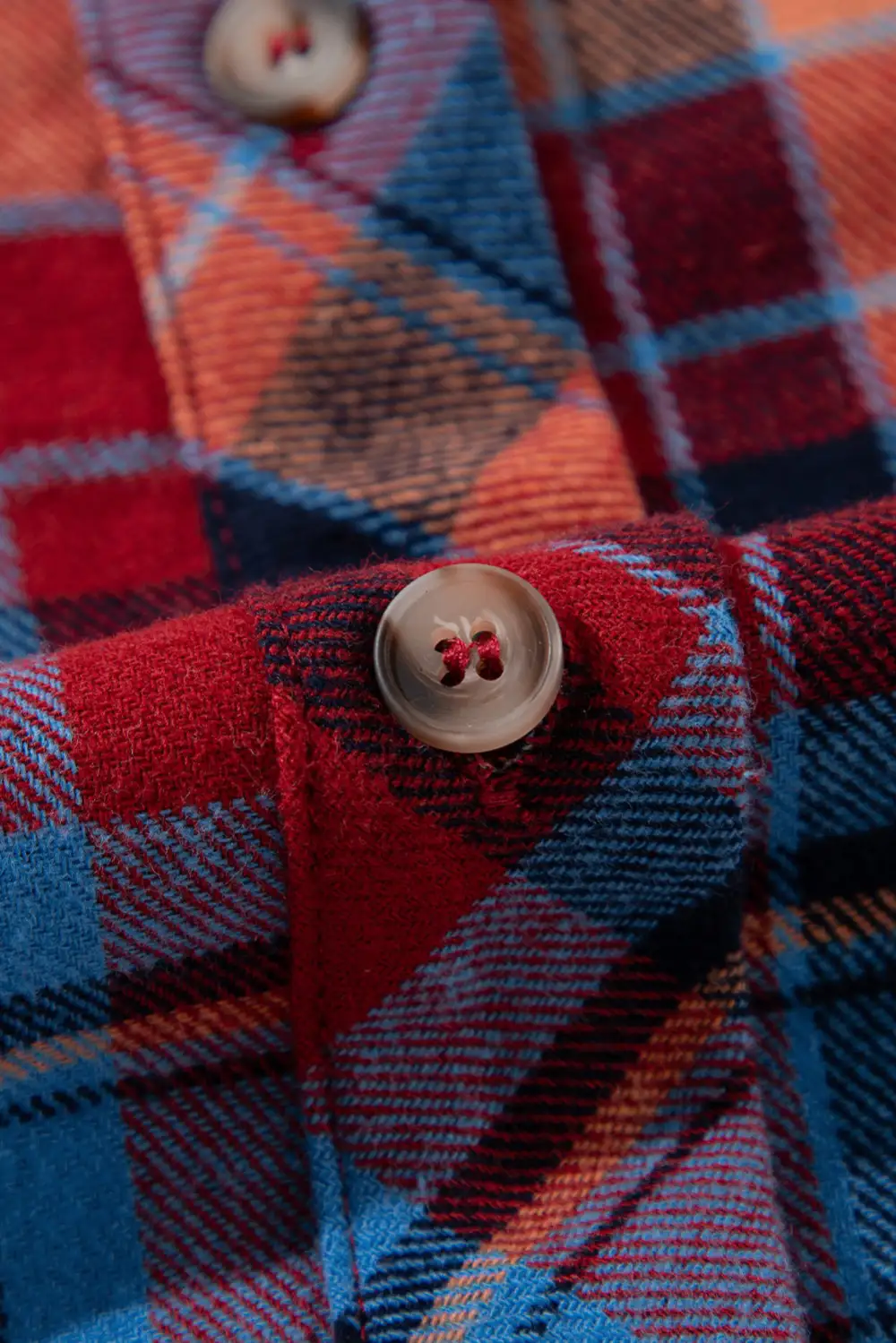 Plaid Relaxed Fit Western Inspired Shirt Blouse