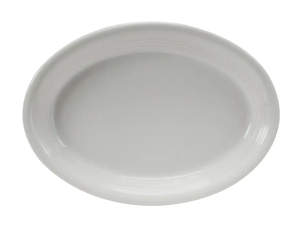 Concentric Pattern Oval Service Platter