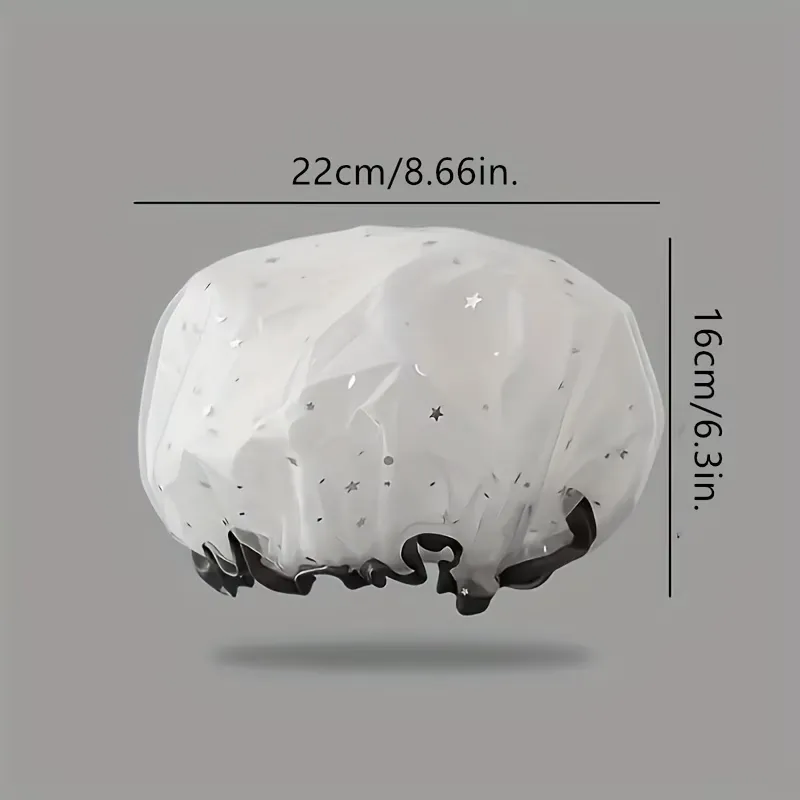 Star Print Shower Cap