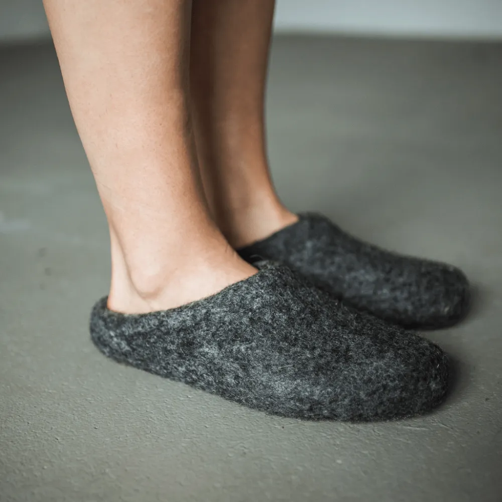 Unisex Felted Wool Indoor Slippers