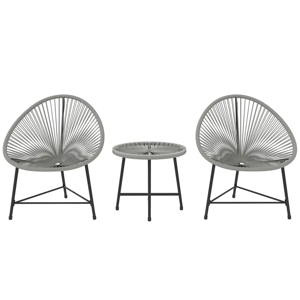 Rattan Glass Garden Bistro Set