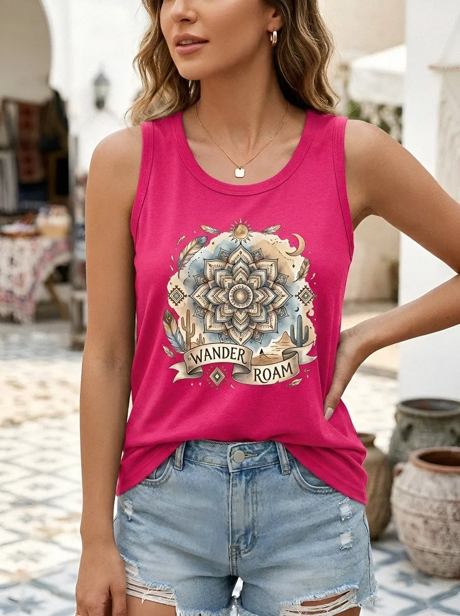 Boho Wander Roam Tank Top Everyday