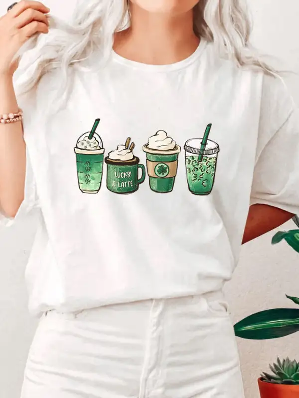 Weekend Round-Neck Collared Short-Sleeve Knit T-Shirt