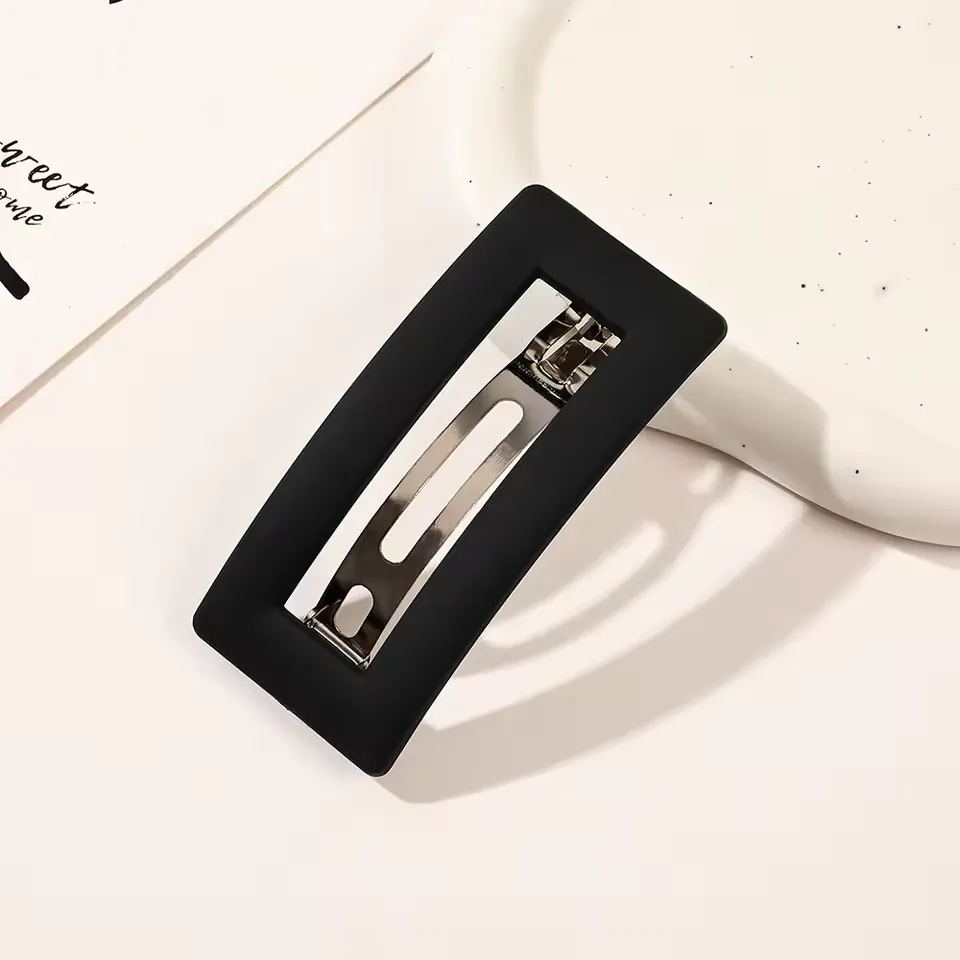 Matte Finish Rectangular Hair Clip