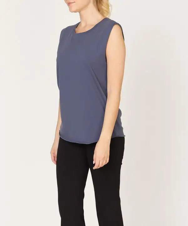 Crew Neck Sleeveless Tank Top