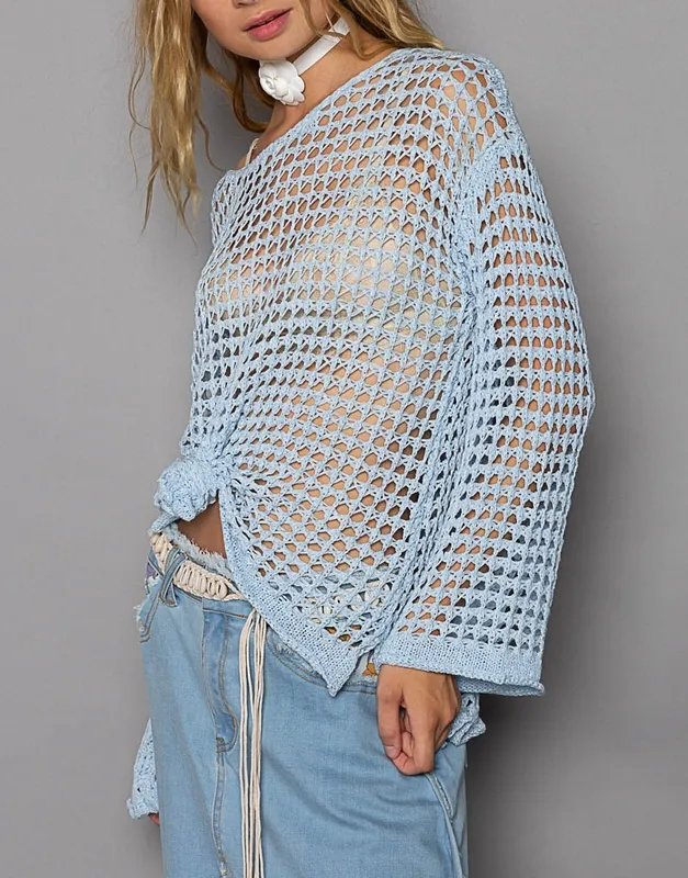 Blue Stretch Blend Tank Top