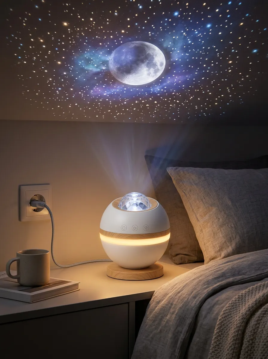 Celestial Galaxy Moon Star Projector Night Light