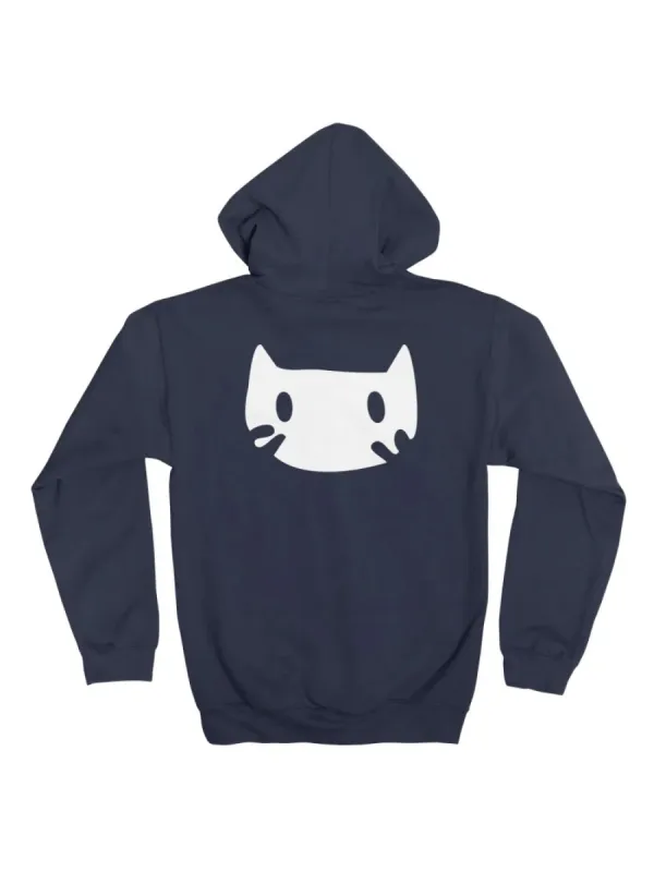 Casual Cute Cat Print Hoodie