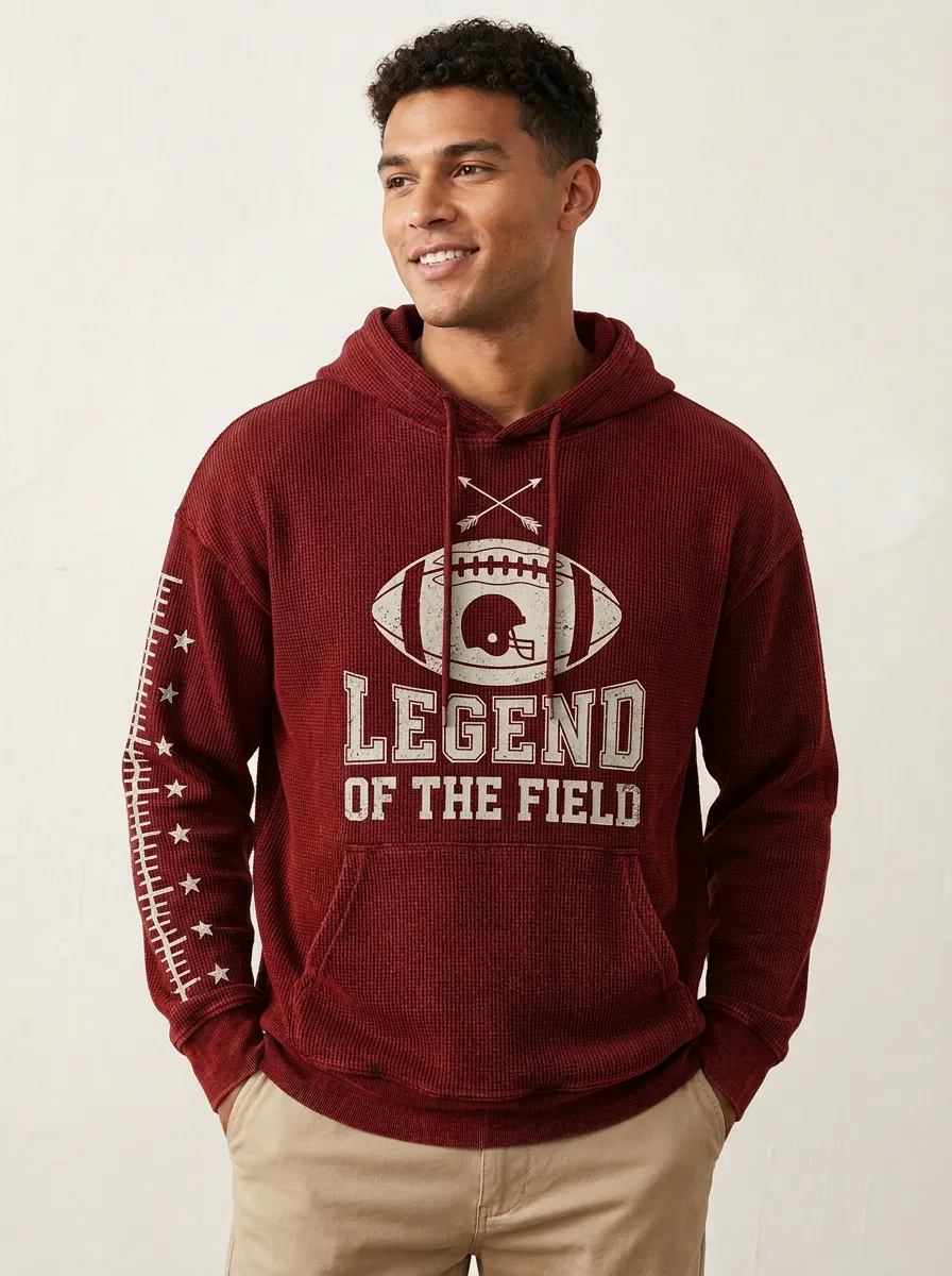 Men's Football Legend of the Field Helmet Arrow Printed Hoodie