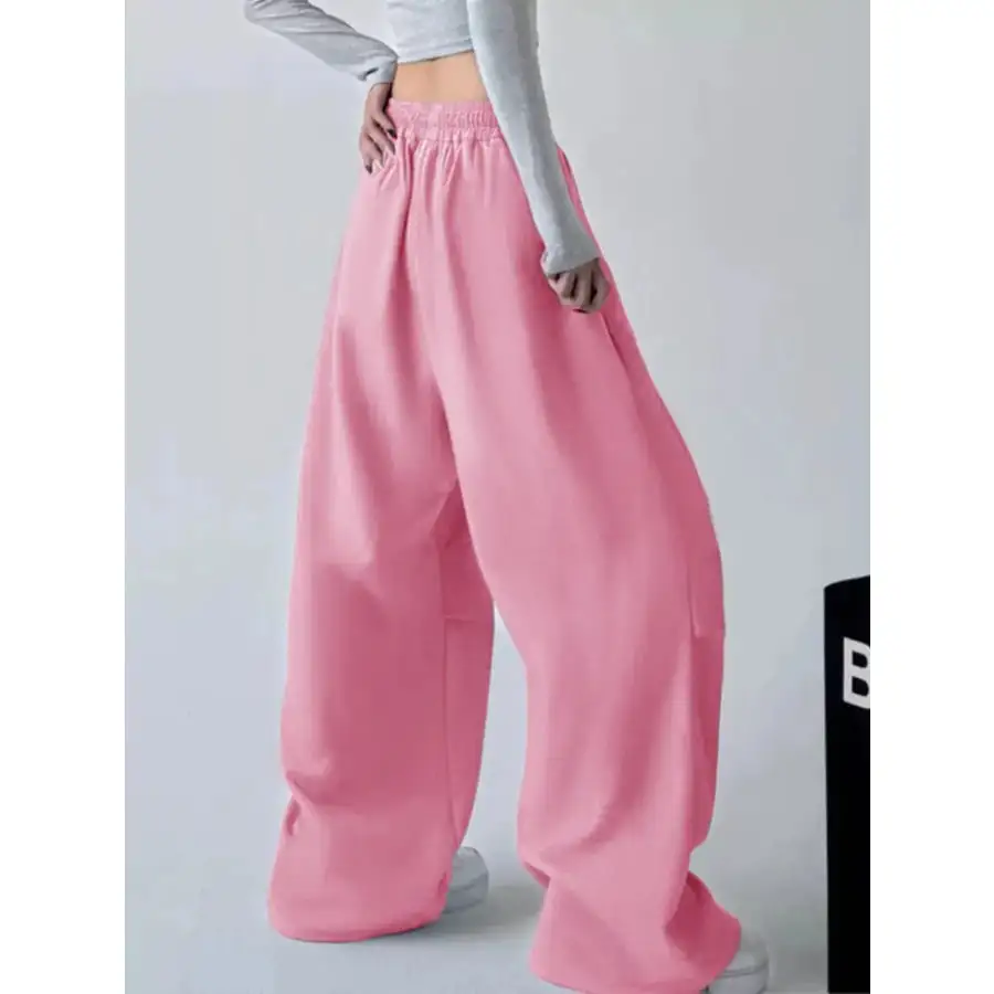 Oversized Wide Leg Drawstring Pants