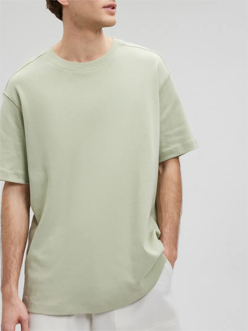 Light Green Short - Sleeve Basic Tee