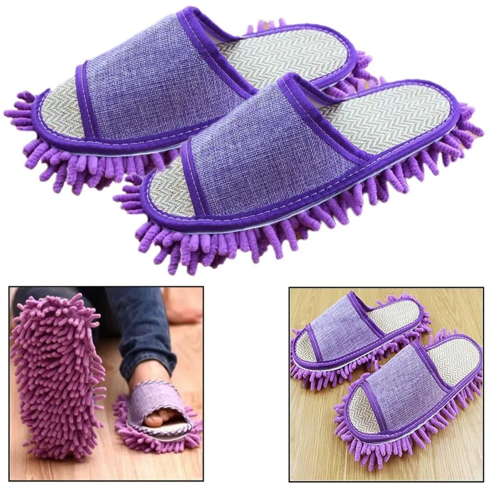 1 Pair Multi-Functional Cleaning Slippers