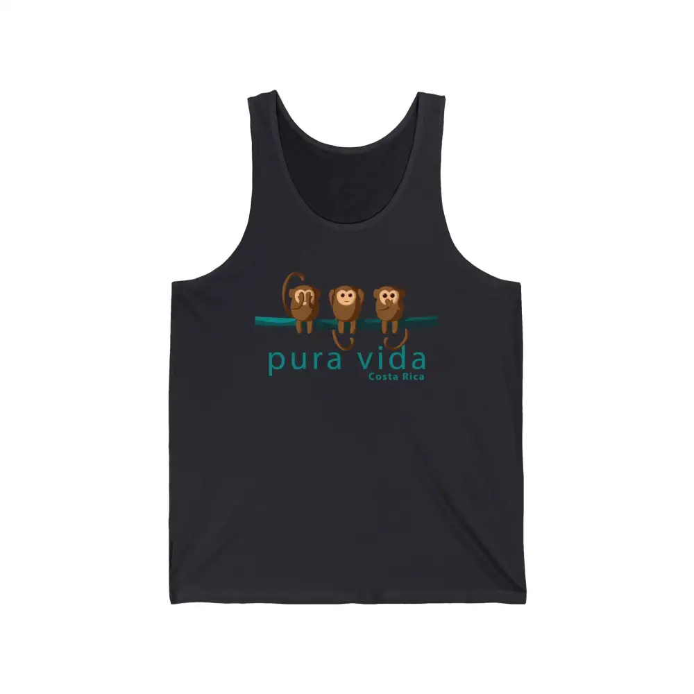 Tropical Monkey Graphic Sleeveless Tank Top