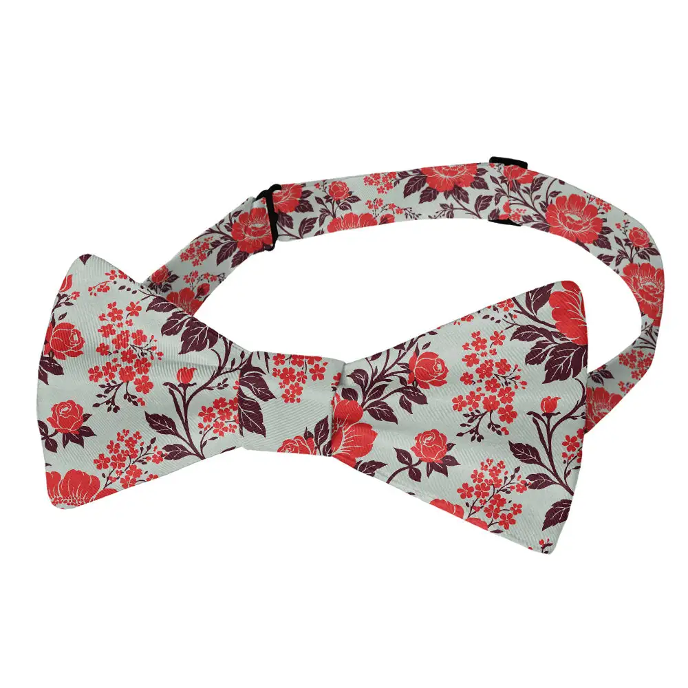 Estate Garden Floral Motif Bow Tie