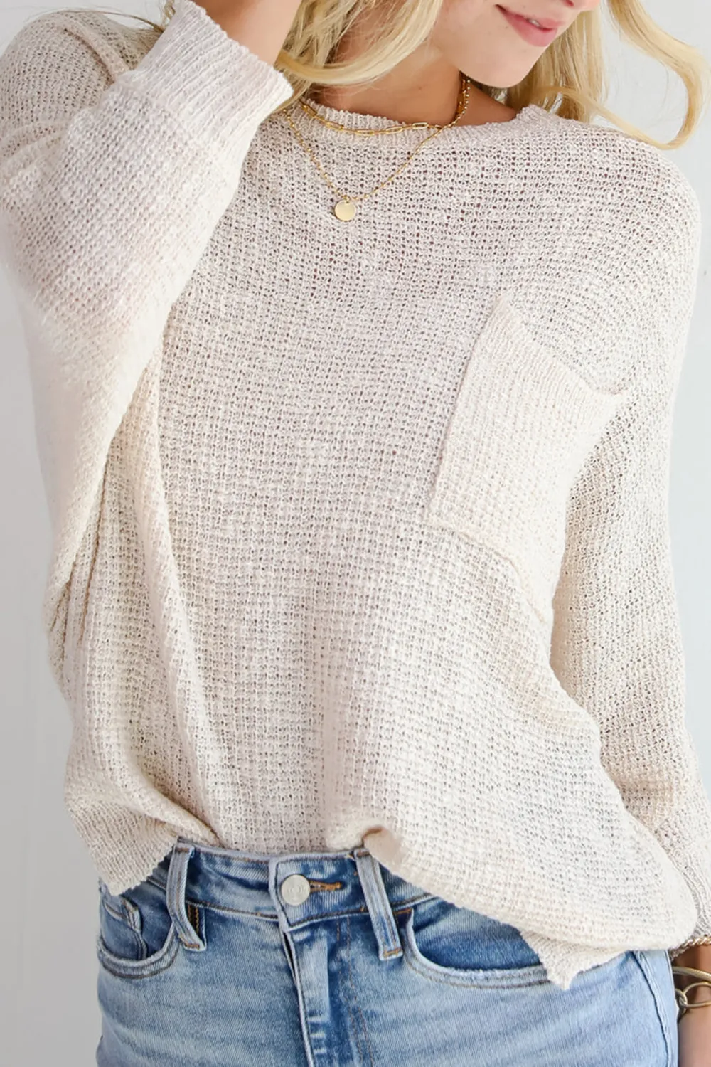 Ivory Lightweight Knit Sweater