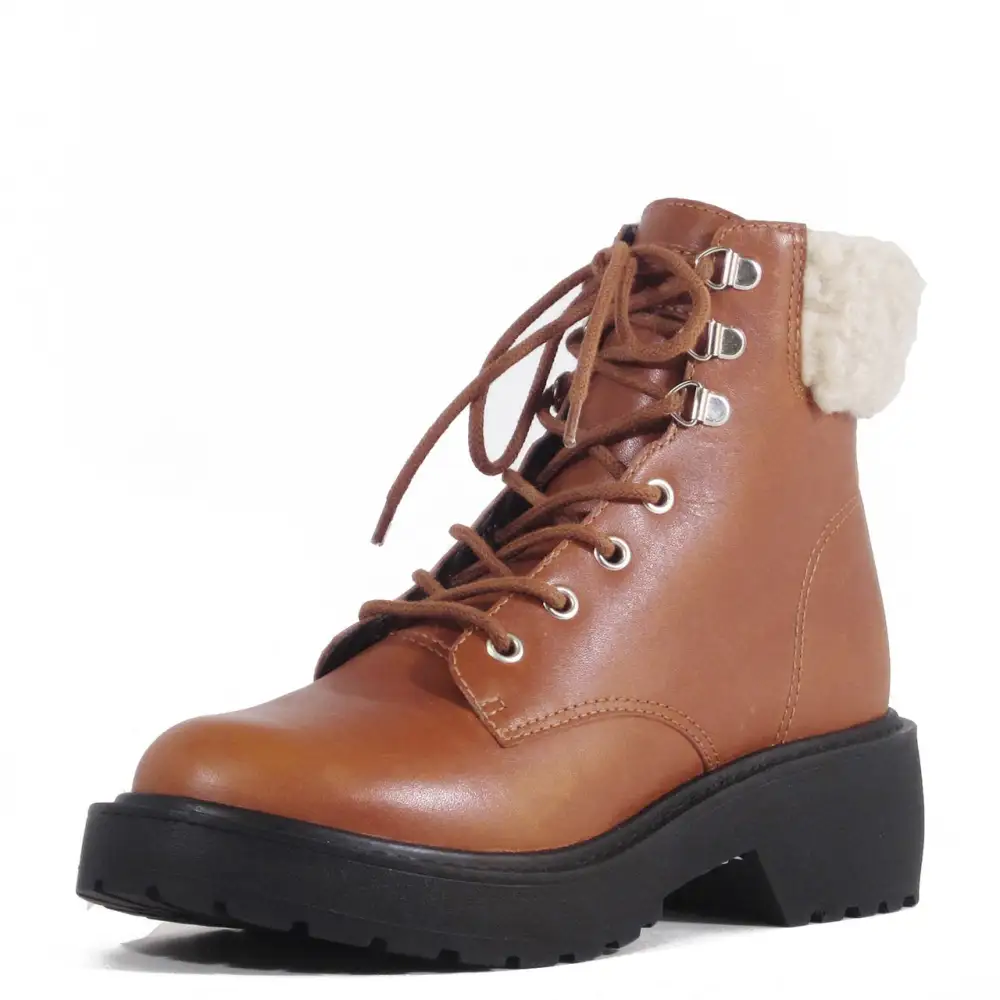 Combat with Shearling Ankle Boots