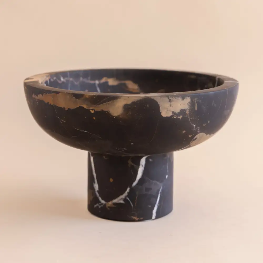 Marble Pedestal Serving Bowl