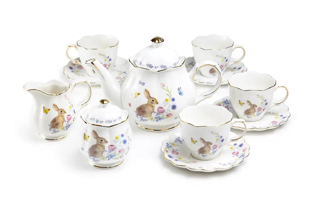 Meadow Bunny Porcelain Tea Set
