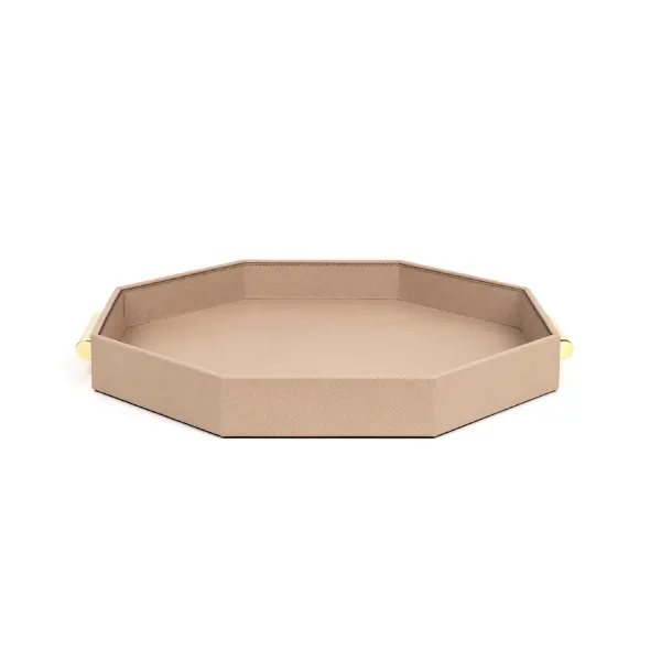 Hexagonal Leather Tray