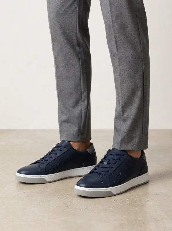 Men's Suede Heel Minimalist Printed Casual Shoes