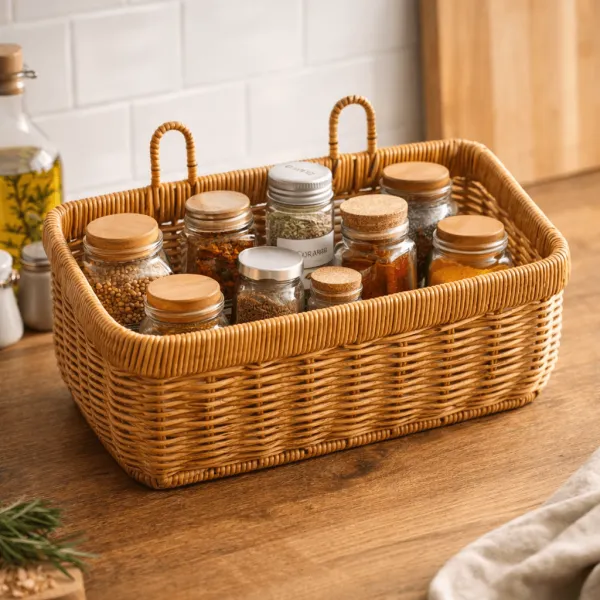 Woven Kitchen Wall Storage Basket