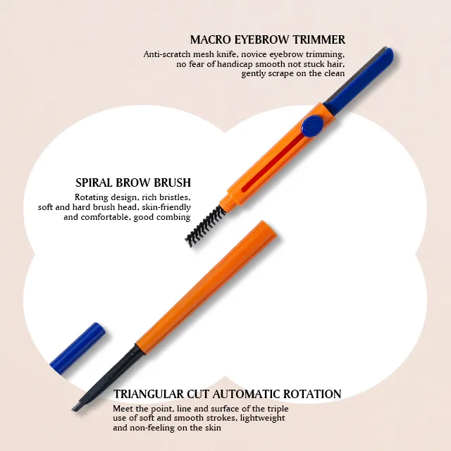 1.5mm Microblading Dark Brown Premium Concealer Waterproof Micro Brow Eyebrow Pencil with Brush