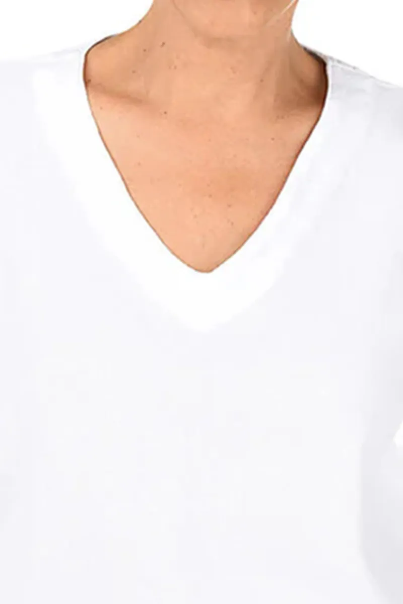 Fringed High-Low Crinkle Top