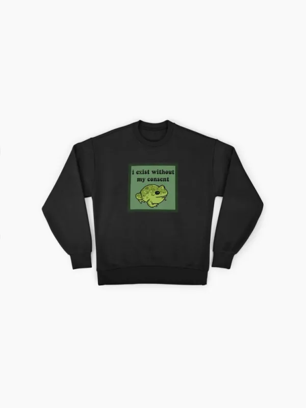 Cute Frog Anxiety Meme Sweatshirt