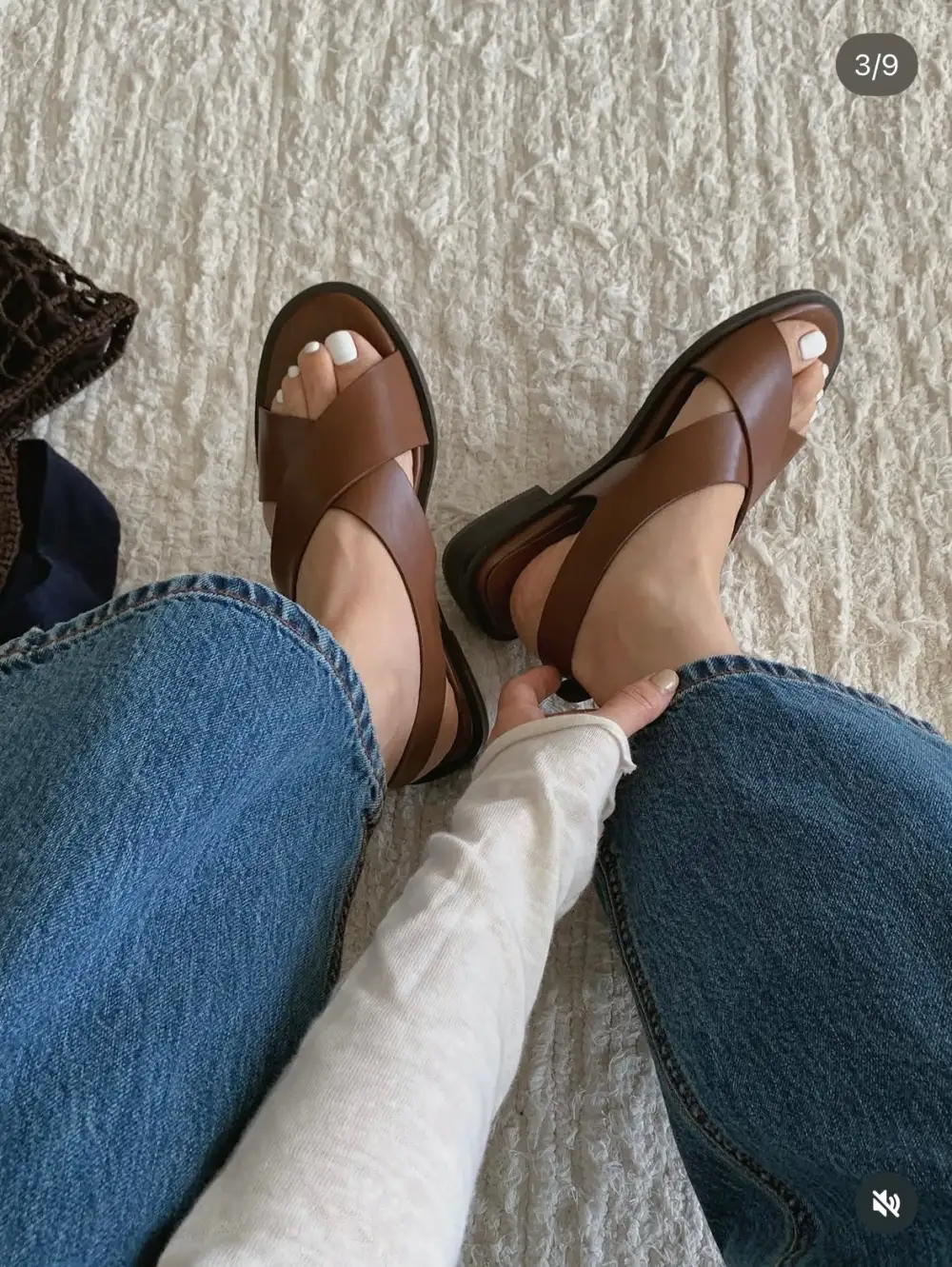 Calf Leather Cross Strap Classy Heeled Sandals