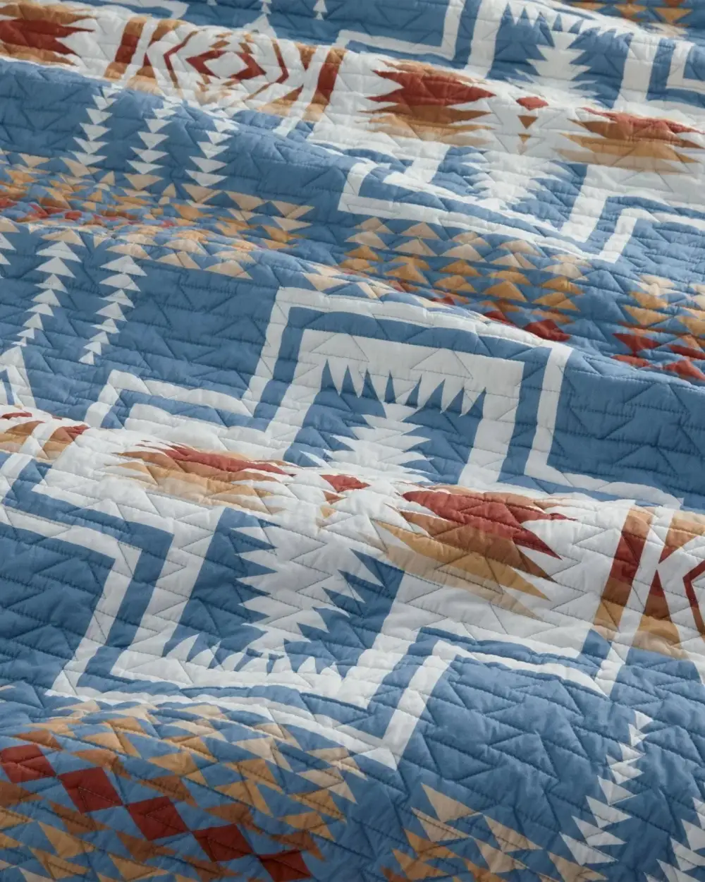 Tailored Quilted Geometric Quilt Set