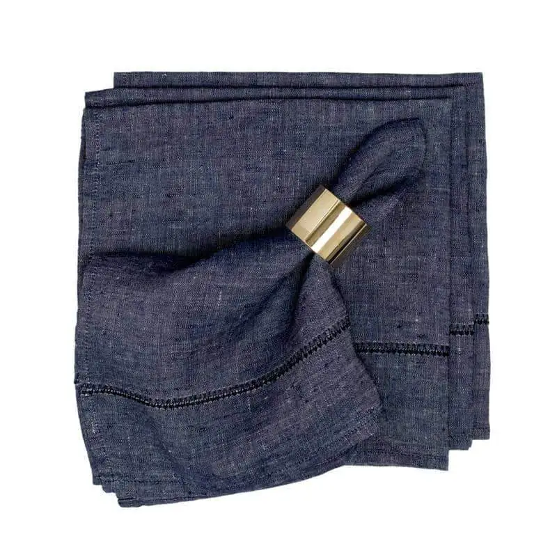Softened Stitched Linen Napkin Set