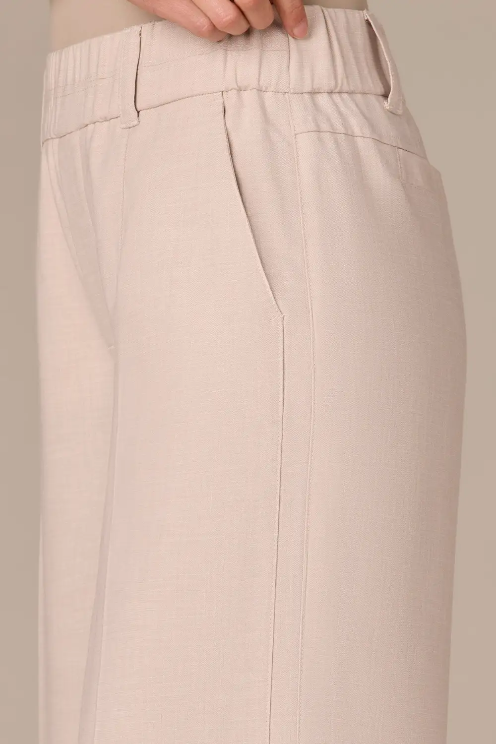Pull-On Side Seam Tailored Trousers