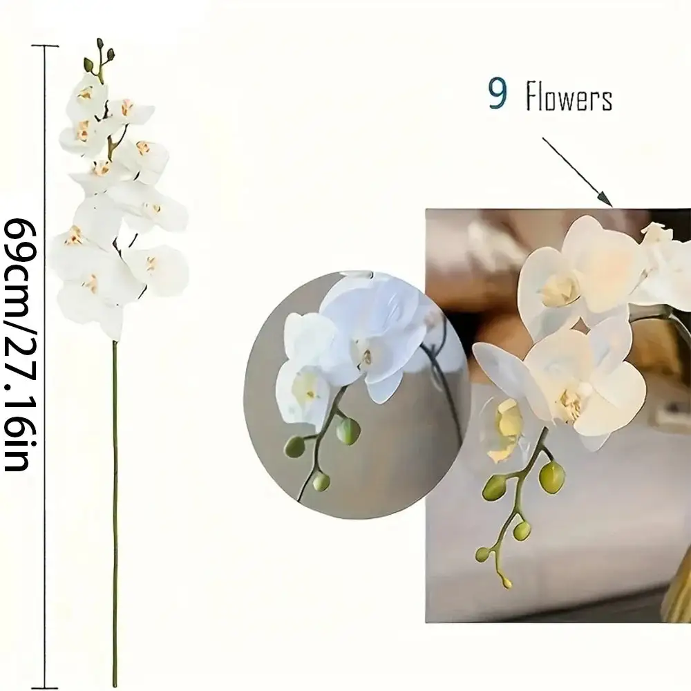 Modern Floral Artificial Round Decorative Botanical Accent